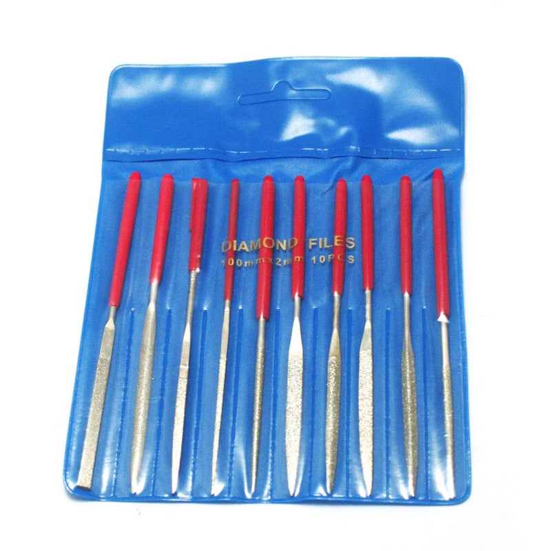 Oudtinx Mini Diamond Needle File Set (10 Piece),2mm x 100mm - Image 1